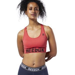 Reebok WOR Meet You There Seamless Padded Bh Damen - Rot - DE 295-EHR